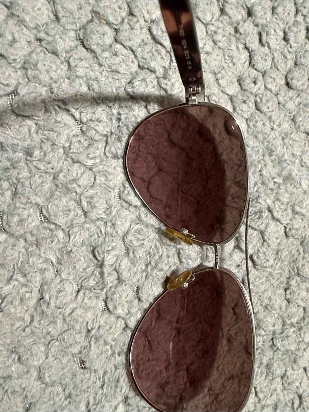 Tory Burch Gold-Tone Aviator Sunglasses with Orange Logo Case - Picture 7 of 8